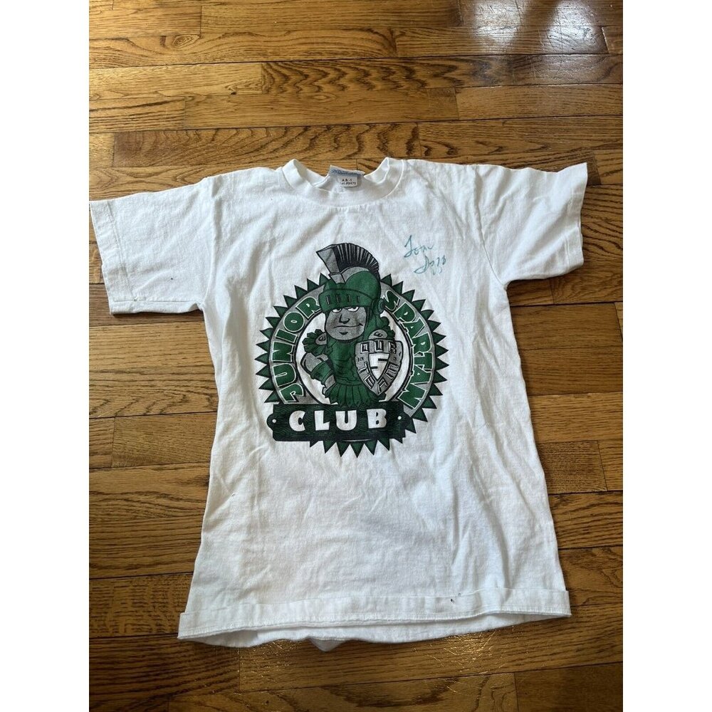 Vintage Autographed Tom Izzo Junior Spartans Child's Medium Shirt 2 other autos